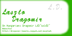 laszlo dragomir business card